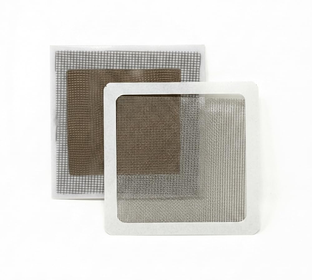 Screen Repair Patch Kit, 2 Pack 3.5" x 3.5" Adhesive Fiberglass Screen Repair for Window, Door & Patio Screens (Gray)