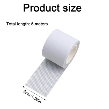 Window Screen Repair Tape 2 in x 16 Ft Grey, Easy Cut Strong Adhesive Waterproof Mesh Patch Kit for Door Tears, Holes Tents
