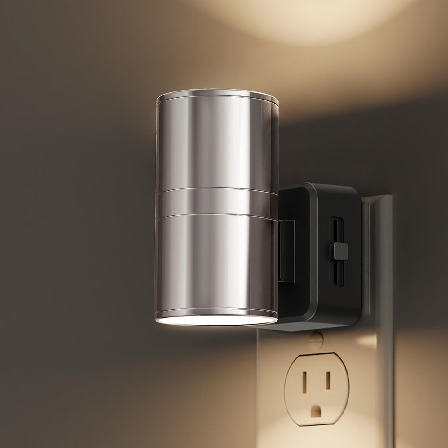 L LOHAS LED Night Light Plug in, Night Lights Plug into Wall, Light Sensor, 0-100LM Soft White 3000K, Dimmable Night Light, Modern Nightlight for Kids Bathroom Hallway Bedroom Kitchen Stairway, 2 Pack
