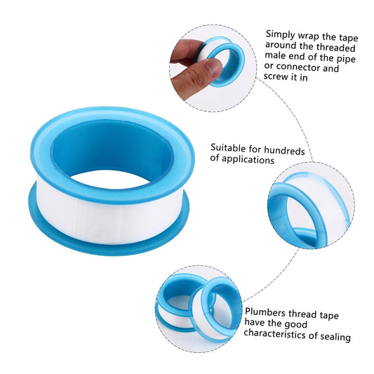Alipis 30 Pcs Waterproof Thread Seal Tape PTFE Plumbers Tape for Leak Repair High Temperature Resistant Suitable for Plumbing and Water Pipe Sealing