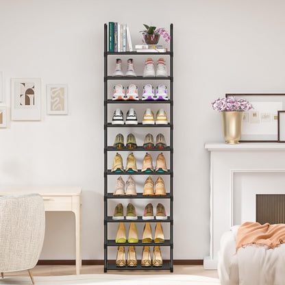 OYREL Sturdy Metal Organizer for Narrow Closets, Shoe Shelf Stand
