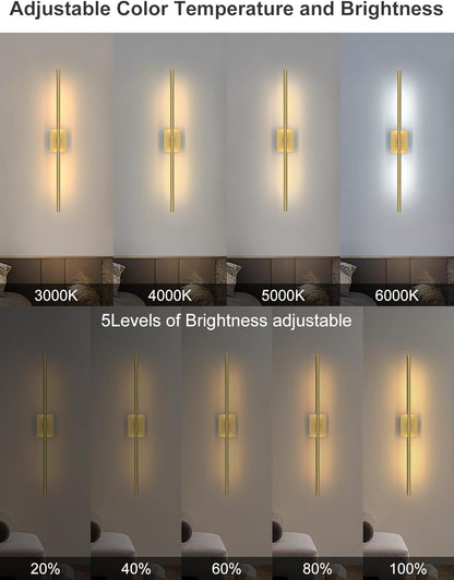 Battery Operated Wall Sconces Set of 2: 10000mAh Rechargeable Wall Lights with Remote, 360° Rotate 3000K-6000K LED Wireless Wall Light Fixtures Decor for Bedroom Living Room Hallway Picture Lighting