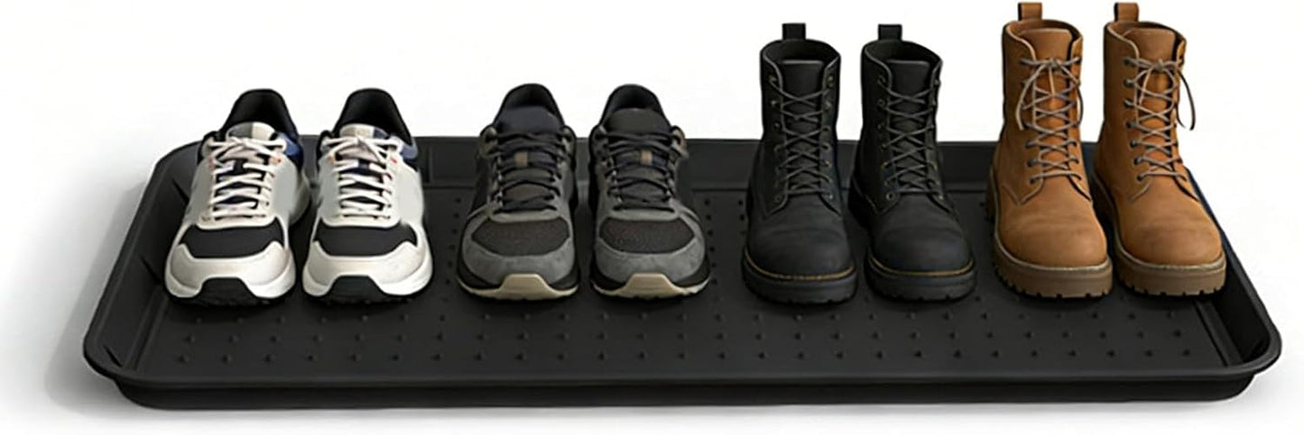 SUNGOOYUE Boot Trays for Entryway Boot Tray, 30X15 Inch Mat for Mud Snow Rain By Entryway Door Nan (Grey)