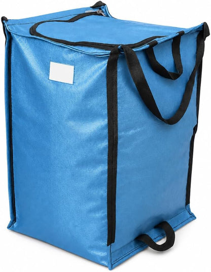 DURASACK XL 48-Gallon Zipper Top Heavy Duty Storage Tote Bags, Black | Rugged Woven Polypropylene Moving Bag, Reusable Self-Standing Design, Holds up to 500 Pounds