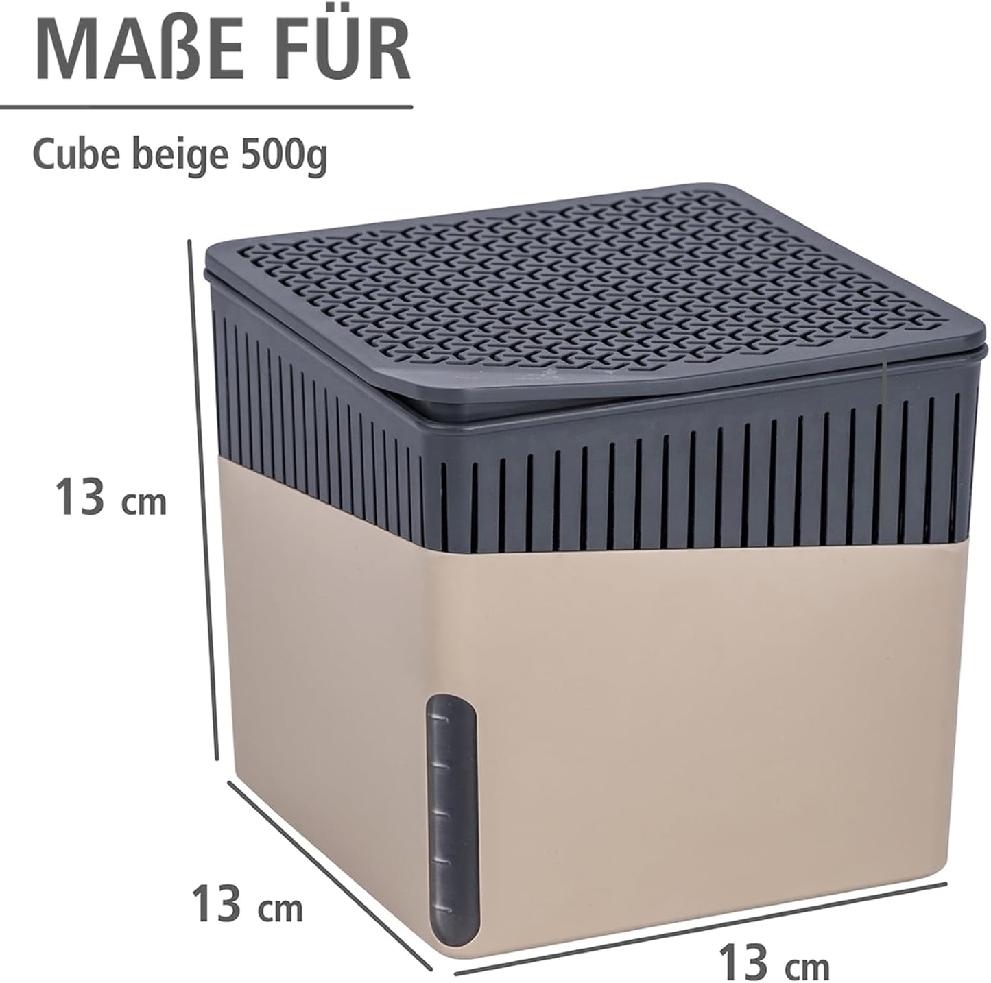 WENKO Dehumidifier Small, Portable, Compact and Rechargeable, Moisture Absorber for Bathroom, Bedroom, Garage, Closet, 2800 Cubic Feet, 2.2lbs, White, 6.18 x 6.5 x 6.5, 2.2 lbs