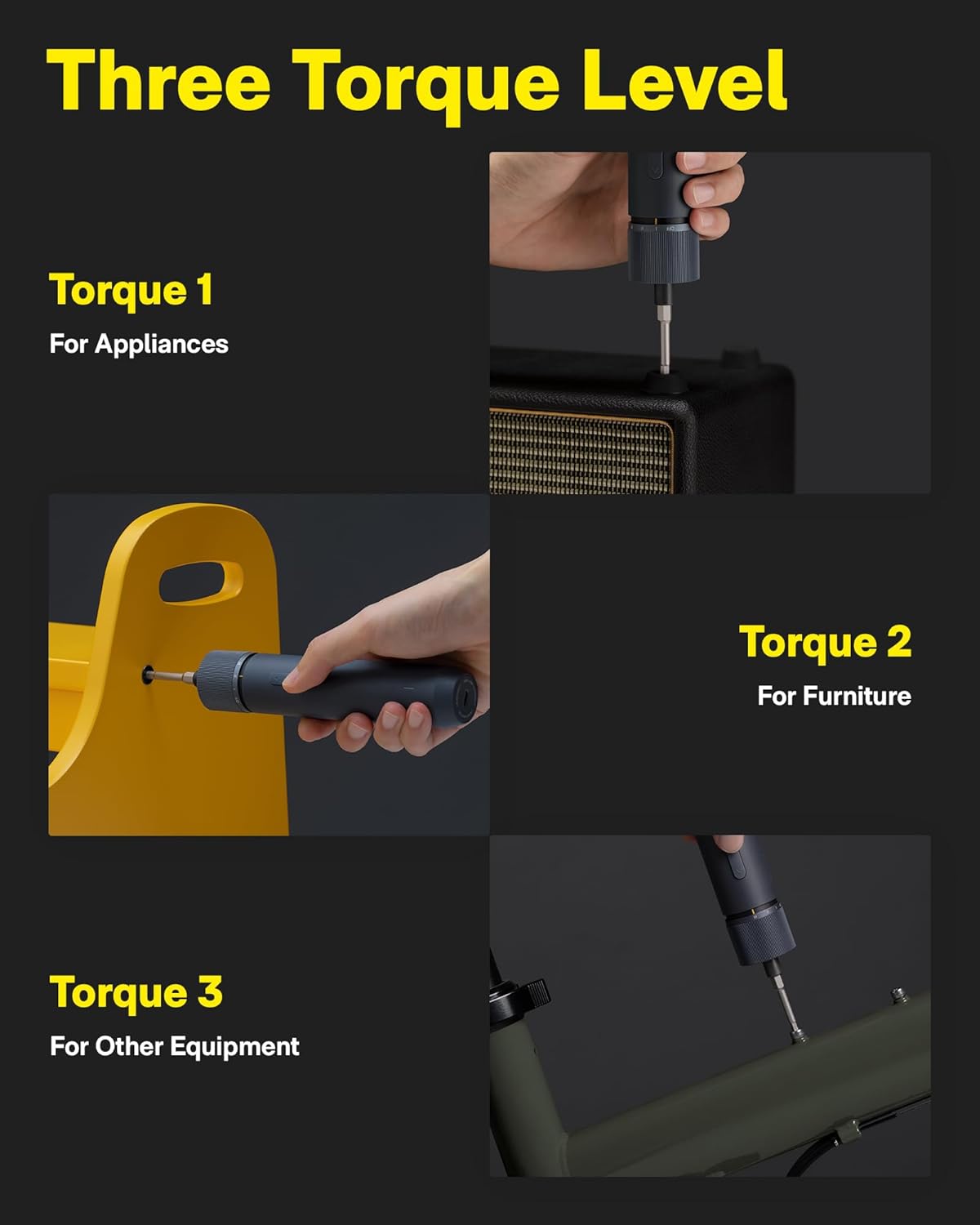 HOTO 18-Piece Home Tool Kit with Electric Screwdriver & LED, 3 Torque Modes | Includes 10 Bits, Compact and Portable with Hidden Buckle, Ideal for DIY Projects and Home Repairs