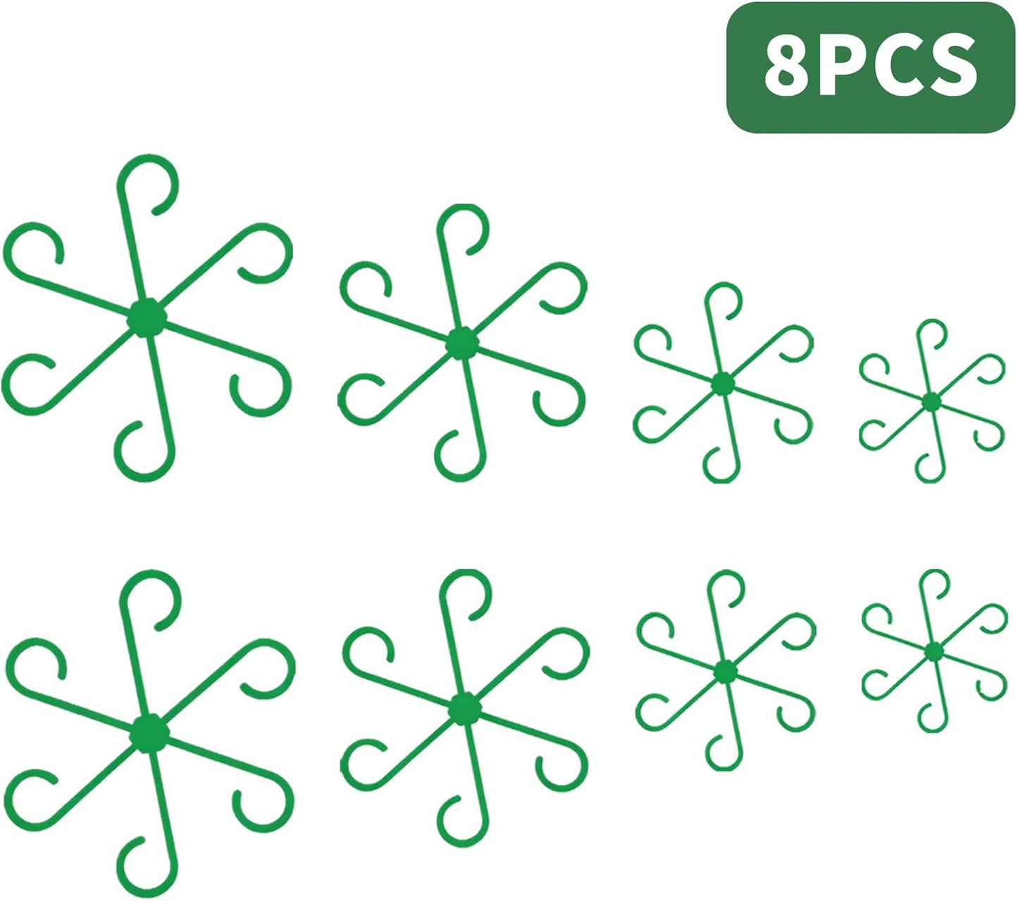 8pcs of Plant Support Holders, Anti-Tipping Frames, Spring RainBranch Fixing Flower Pot Stands, Gardening Flower and Green PlantSupport Structure