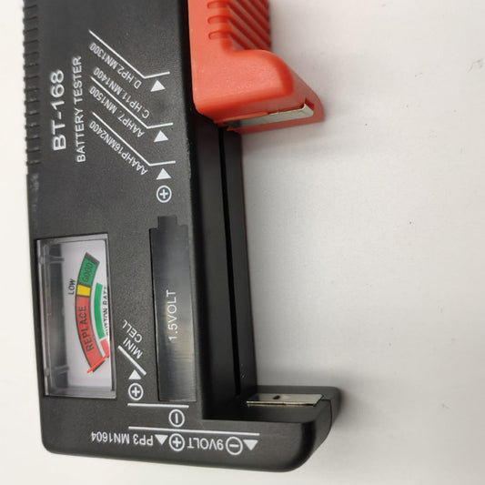 Healifty Portable Battery Storage Case with Tester Large Capacity Abs Battery Holder for Store Use Voltage Detection and Organization