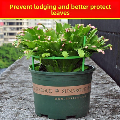 Plant Support Stakes Adjustable Plastic Ring 6 Cross Bars 2 Sets for Potted Plants Seedlings Indoor Outdoor Garden Support, 24.5*20