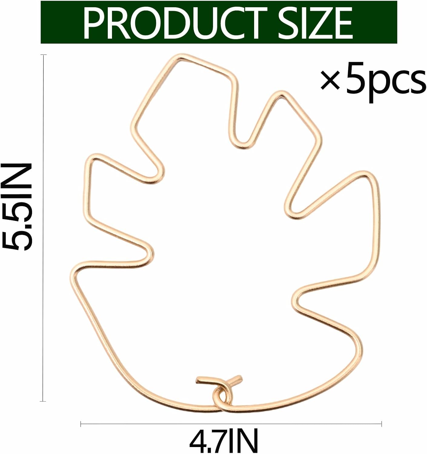 5PCS Monstera Plant Stem Support Stakes - 5.5 * 5.5IN Metal Supports for Monstera and Fishbone Cactus, Sturdy Frame, Easy Installation, Flexible Protection for Healthy Growth Indoors
