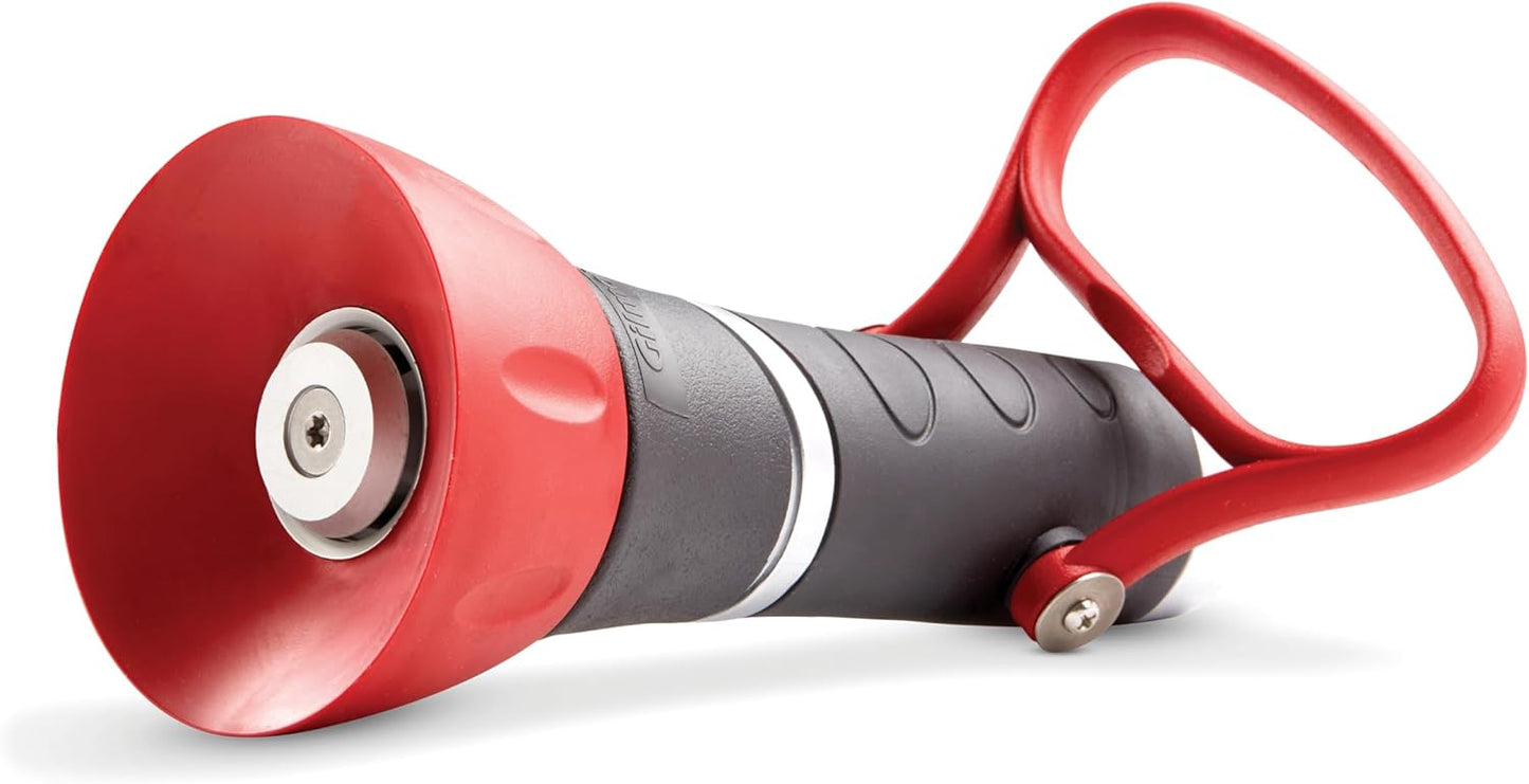 Gilmour Pro Twist Hose Nozzle, Fireman Hose Nozzle for Cleaning and Watering, Heavy Duty Garden Hose Nozzle with Adjustable Spray Pattern, Red