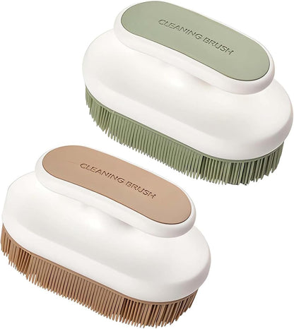 Laundry Scrub Brush 2Pcs Laundry Brush, Soft Bristle PE Clothing Stain with Comfortable Grip for Washing Clothes, Hats, Underwear