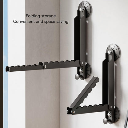 Wall Mounted Drying Rack with Extendable Heavy Duty Design. Ideal for Laundry Rooms, Bathrooms, and Balconies. Space Saving Storage Solution for Towels and Clothing (White)