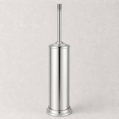 Nickel Toilet Brush and Holder Set，Extra Long Handled Toilet Bowl Brush and Holder，Stainless Steel Heavy Duty Toilet Brush for Bathroom,Deep Cleaning Modern Toilet Cleaner Slip Base