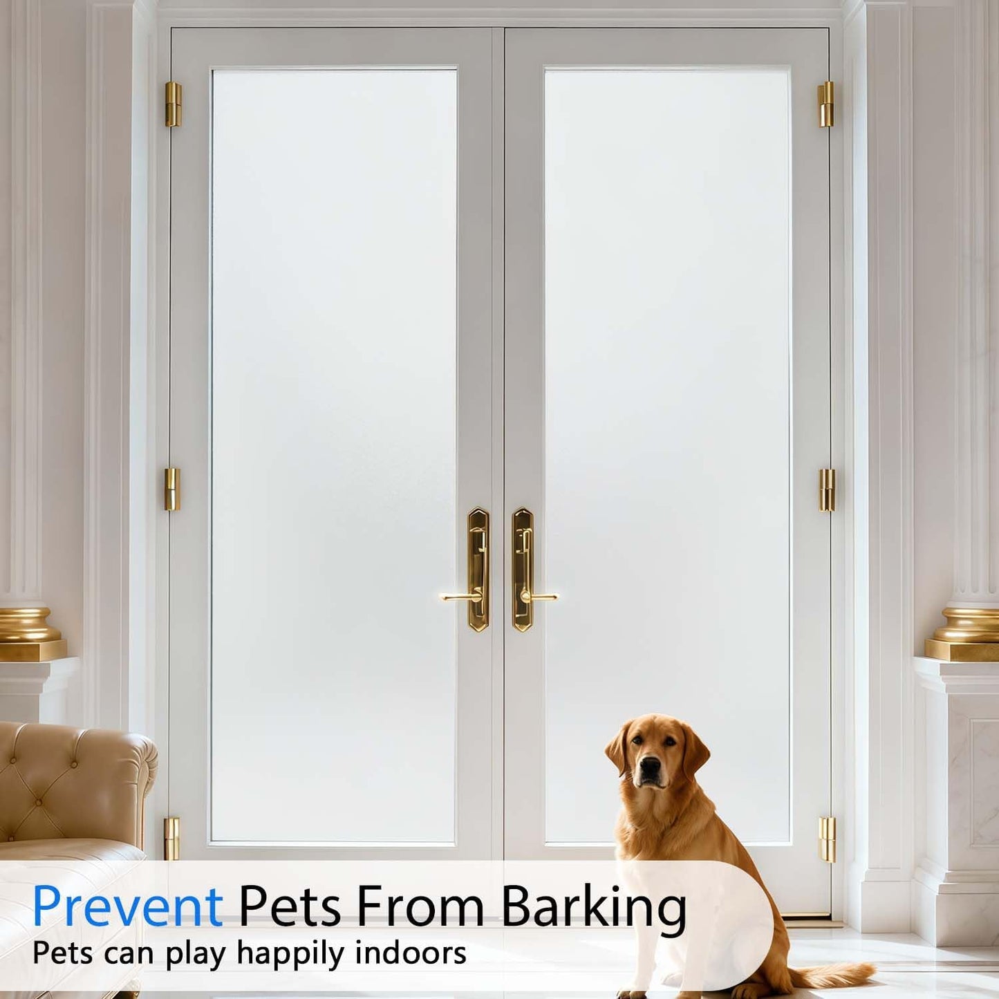 Frosted Window Film, Removable Glass Door Privacy Film, Suitable for Bathrooms, Offices, Static Cling Decorative Film, Reusable Window Stickers (Pure, 17.5X78.7 Inch)