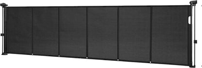 VEVOR Retractable Baby Gate, 34 inch Tall, Extends up to 71 inch Wide, Retractable Gate for Kids or Pets, Mesh Material, Easy to Install for Indoor Stairs, Doorways, Hallways, Playrooms, Gray