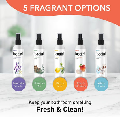 Odorcide Loo-Dini Lavender Vanilla 8oz Toilet Spray & Bathroom Spray – Use This Bathroom Spray Odor Eliminator Before You Go – Poop Spray For Toilet and Bathroom Air Freshener & Bathroom Deodorizer