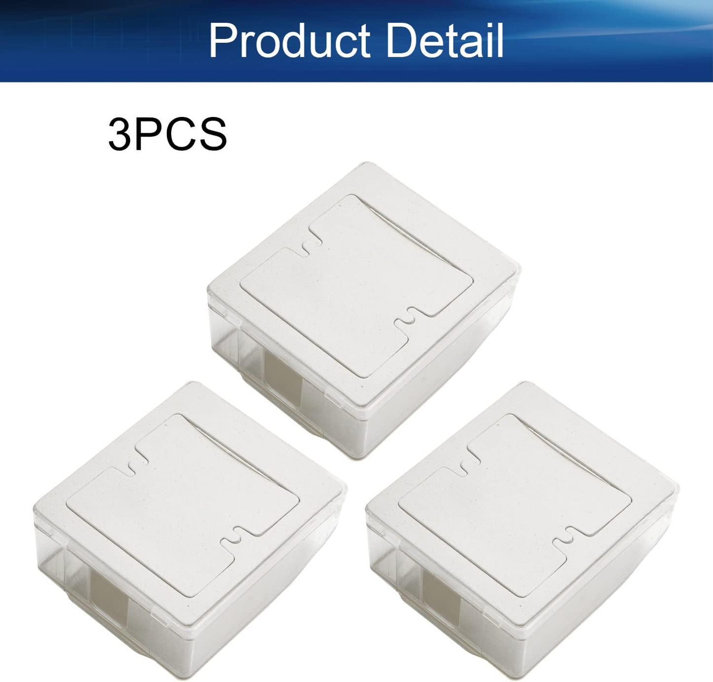 Heyiarbeit Weatherproof Cover Plug in Use Outlet Receptacle Protector 3.86"x4.33"x1.69"(LxWxH) for Retrofit Siding Construction 86 Type White 1Pcs