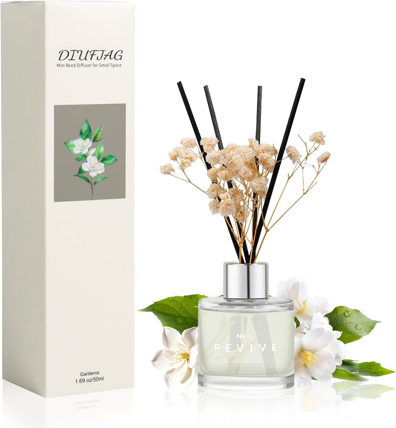 3 Pack Fragrance Reed Diffuser, 50ML Lavender Jasmine Lemongrass Aromatherapy Diffuser Set with 12 Black Fiber Sticks,Air Freshener for Bedroom Bathroom Office, 8.2X 6.6X 2.1 inch