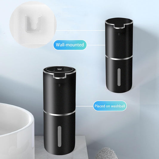 Automatic Soap Dispenser – Touchless Foaming Soap Dispenser 400ml USB Rechargeable Dispenser Electric Wall Mounted 4levels Adjustable Foam Soap Dispenser Pump for Bathroom Kitchen(Silver)