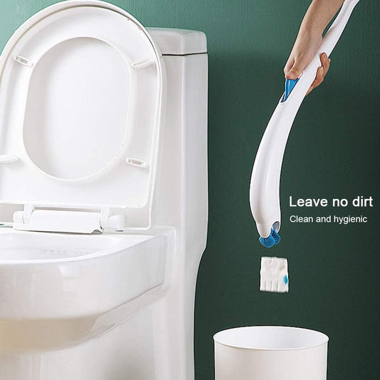 Milltrip Toilet Brush, Toilet Washing System Disposable Toilet Brush Kit with 12pcs Flushable Refills Washing Tool Set