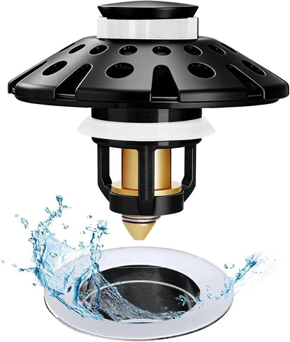 AzWzz Bathroom Sink Stopper,Sink Hair Catcher,Bathroom Sink Drain Strainer Pop Up Drain Cover Plug,Universal for 1.1 to 1.65in Sink Drain Hole
