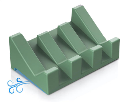 Silicone Soap Dish Set,3PCS Self Draining Soap Holder for Bar Soap | Self draining silicone soap dish with drainage,waterfall design keeps bar soap dry,extended soap holder for shower,bathroom