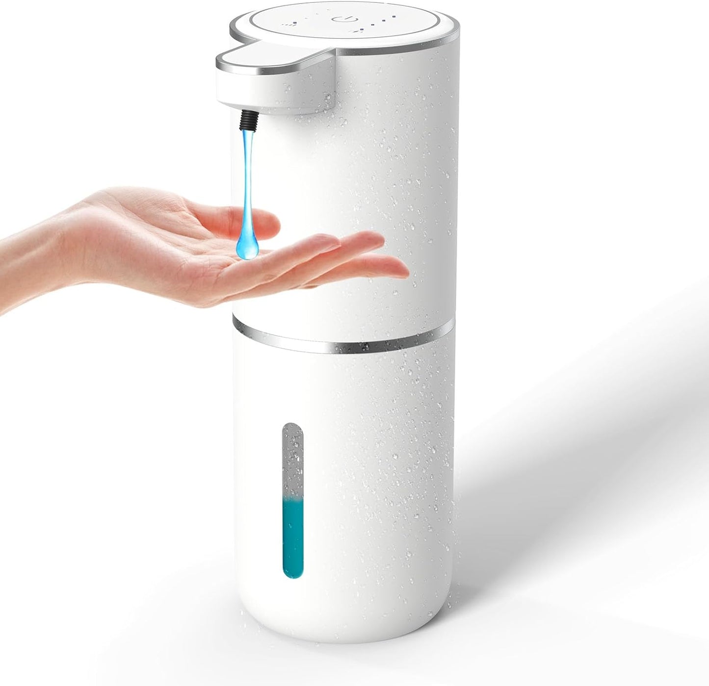 Automatic Soap Dispenser – Touchless Foaming Soap Dispenser 400ml USB Rechargeable Dispenser Electric Wall Mounted 4levels Adjustable Foam Soap Dispenser Pump for Bathroom Kitchen(Silver)