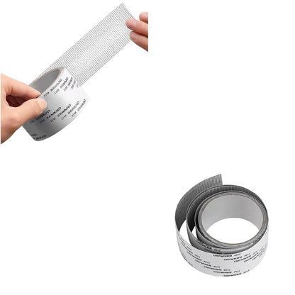 Strong Adhesive Window Screen Repair Tape Self-Adhesive Mesh Patch for Doors & Windows, Heavy Duty Fiberglass Kit for Fixing Tears & Holes – Easy to Cut (Black,1pcs)