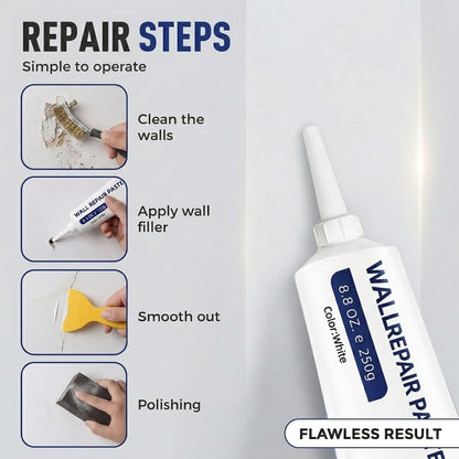 Efficient Drywall Repair Kit with Scraper, Quick-Drying Wall Mending Agent, Multi-Functional Patch Paste for Filling Holes and Cracks, Easy Drywall Repair for Nail Holes and Wall Damage (1 PCS)