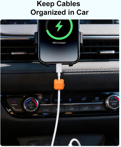 Art3d 8 Pack Magnetic Cable Clips, White Cable Management Accessories, Cord Smooth Adjustable & Adhesive Backing Cord Organizer for Office Home Organization, Desk, Wall, Nightstand, Phone, Car