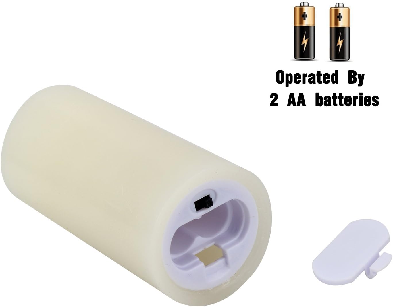 Vinkor Flameless Candles Battery Operated Candles Real Wax Pillar LED Candles with 10-Key Remote and Cycling 24 Hours Timer (Ivory Set of 12 （D: 3" x H: 4"）)