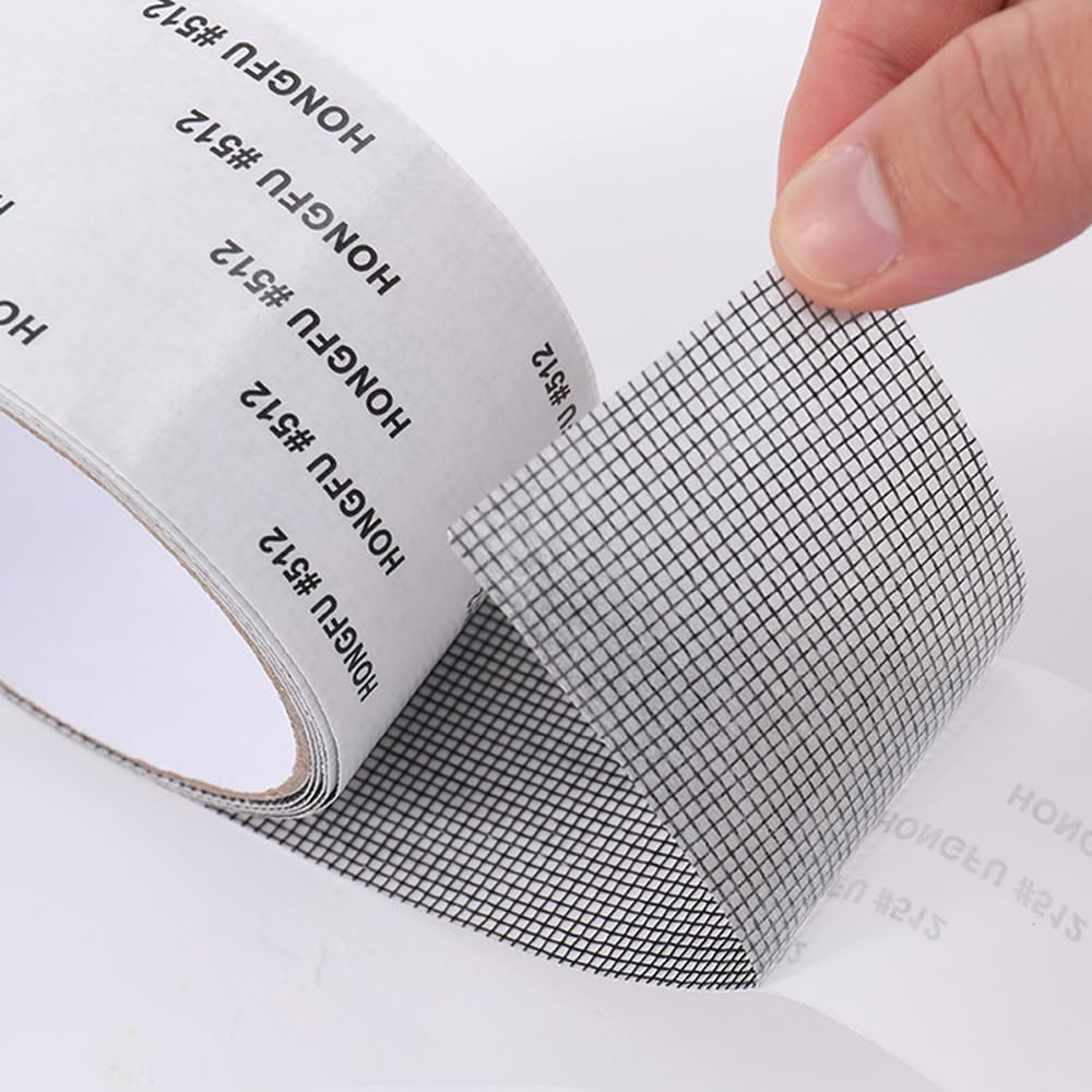 Grey Window Screen Repair Tape,2inX80in Screen Repair Kit for Window Screen and Screen Door Tears Holes,Strong Adhesive Window Screen Patch
