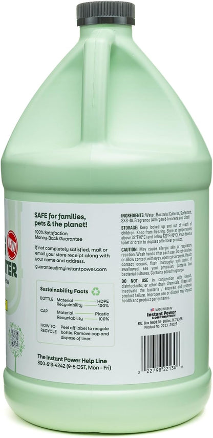 Instant Power Eco Clog Preventer - Enzyme Drain Cleaner Liquid and Deodorizer for Sink, Shower, Toilet, Garbage Disposal Cleaner, Bio-Based Drain Defense, Smell Remover and Odor Eliminator - 32 fl oz