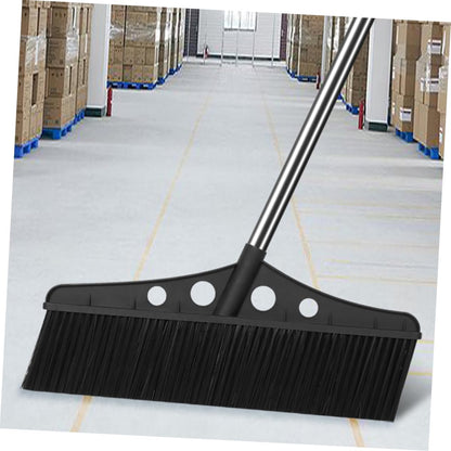 Push Broom Garden Sweeper Heavy Duty Outdoor Broom with Detachable Stainless Steel Handle for Efficient Cleaning of Patios Decks and