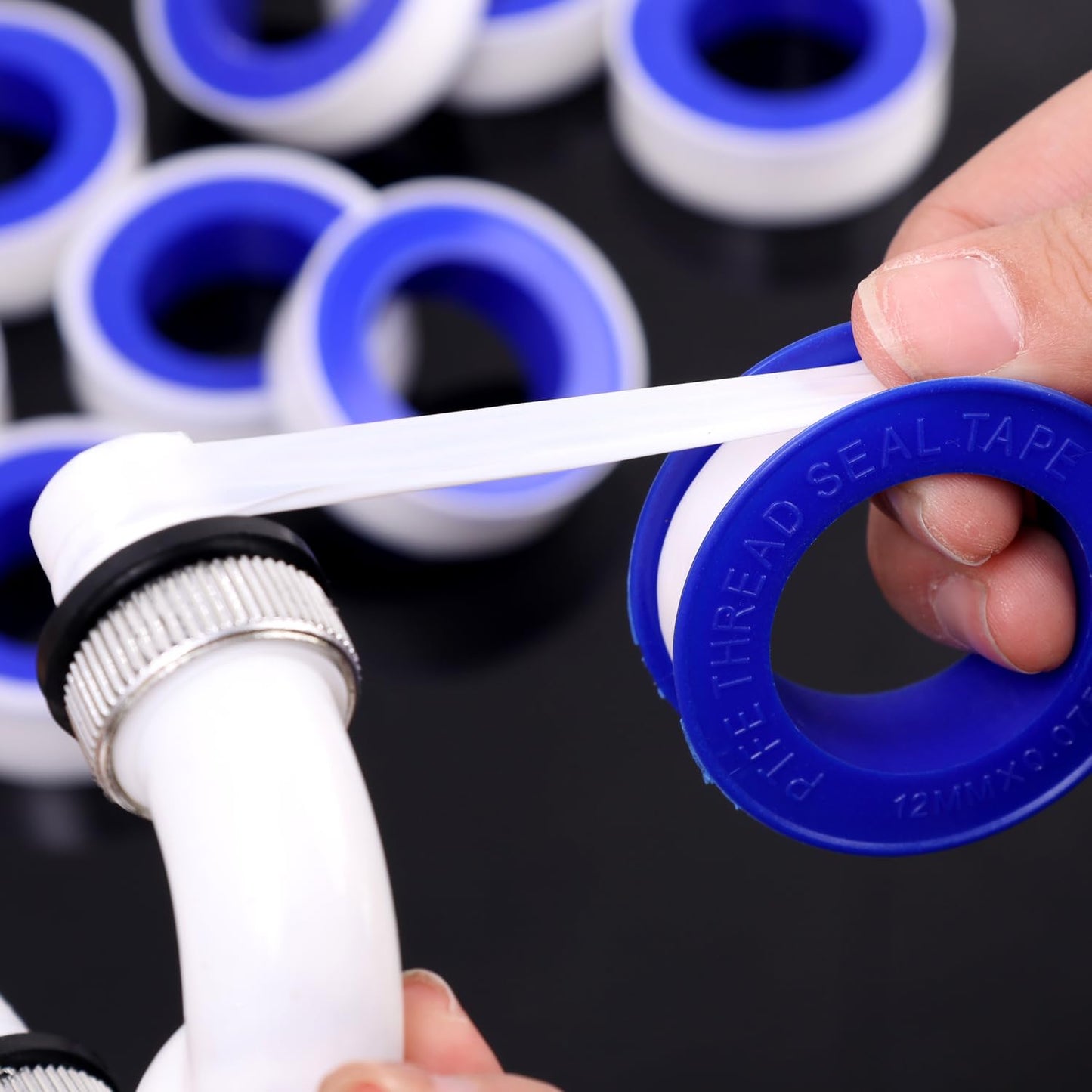 10Pcs Water Pipe Stop Leaks Sealing Tape Sink Drain Pipe Thread Duct Tapes Plumbing Fitting Repair Tool Waterproof PTFE Sealant Tape ﻿