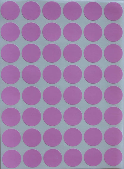 Royal Green Dot Sticker 11/16" Inch (17mm) Colored Labels in Purple - 2400 Pack - Colors A