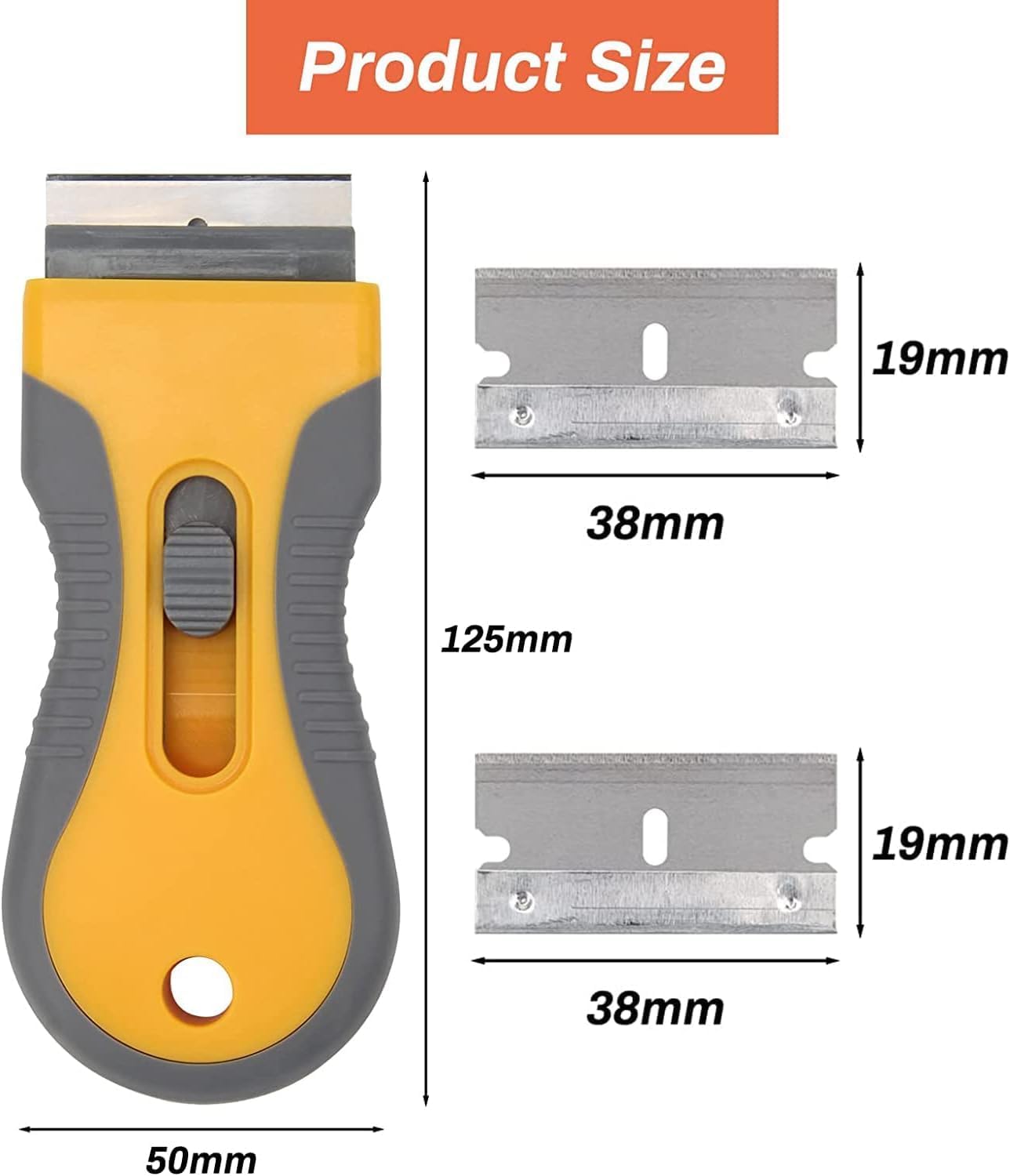 2PACK Razor Blade Scraper Tool with 30Pcs Stainless Steel Blades for Glass Stovetops Cooktop Ceramic Metal Tape Paint Glue Stickers Removal Tool