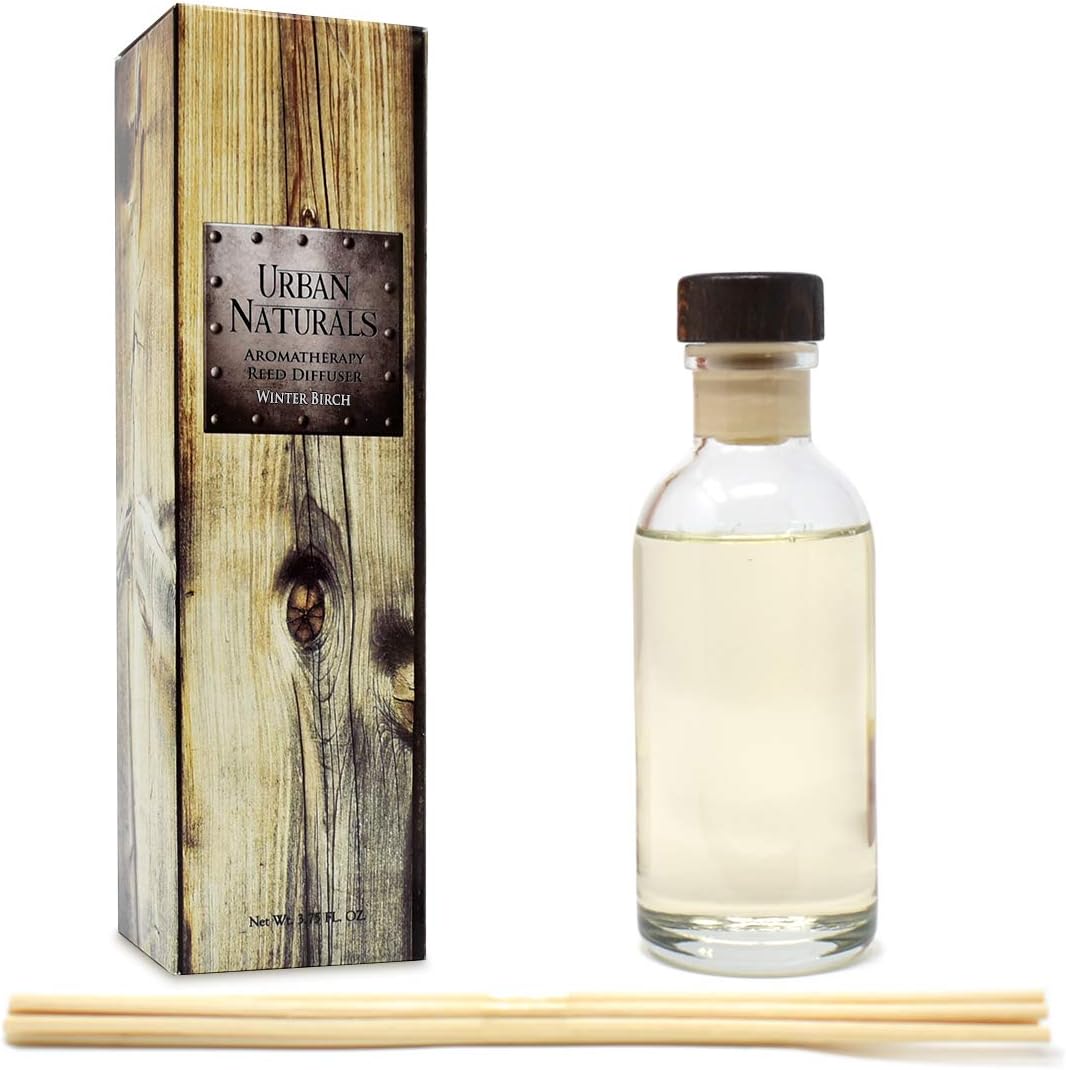Urban Naturals Smoked Vanilla Reed Diffuser Set with Vanilla Bean, Sandalwood & Leather | Made in the USA - Colors C
