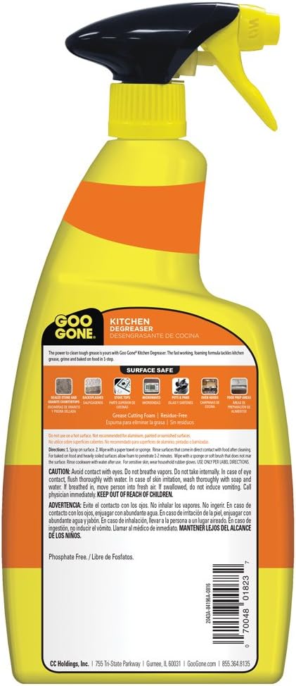 Goo Gone Degreaser - Removes Kitchen Grease, Grime and Baked-on Food - 14 Fl. Oz. - 2047