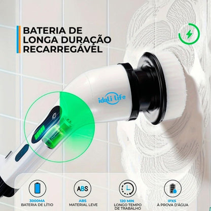 Electric Spin Scrubber with Interchangeable Brush Heads, 8 Pieces