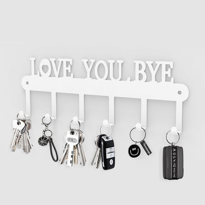 2 Pack Key Holder Wall Mount, Wall Mount Key Holder, Key Hooks Hanging Keys, Key Hanger with 8 Hooks, No-Drill Decorative White Key Rack for Living Room, Kitchen, or Bathroom