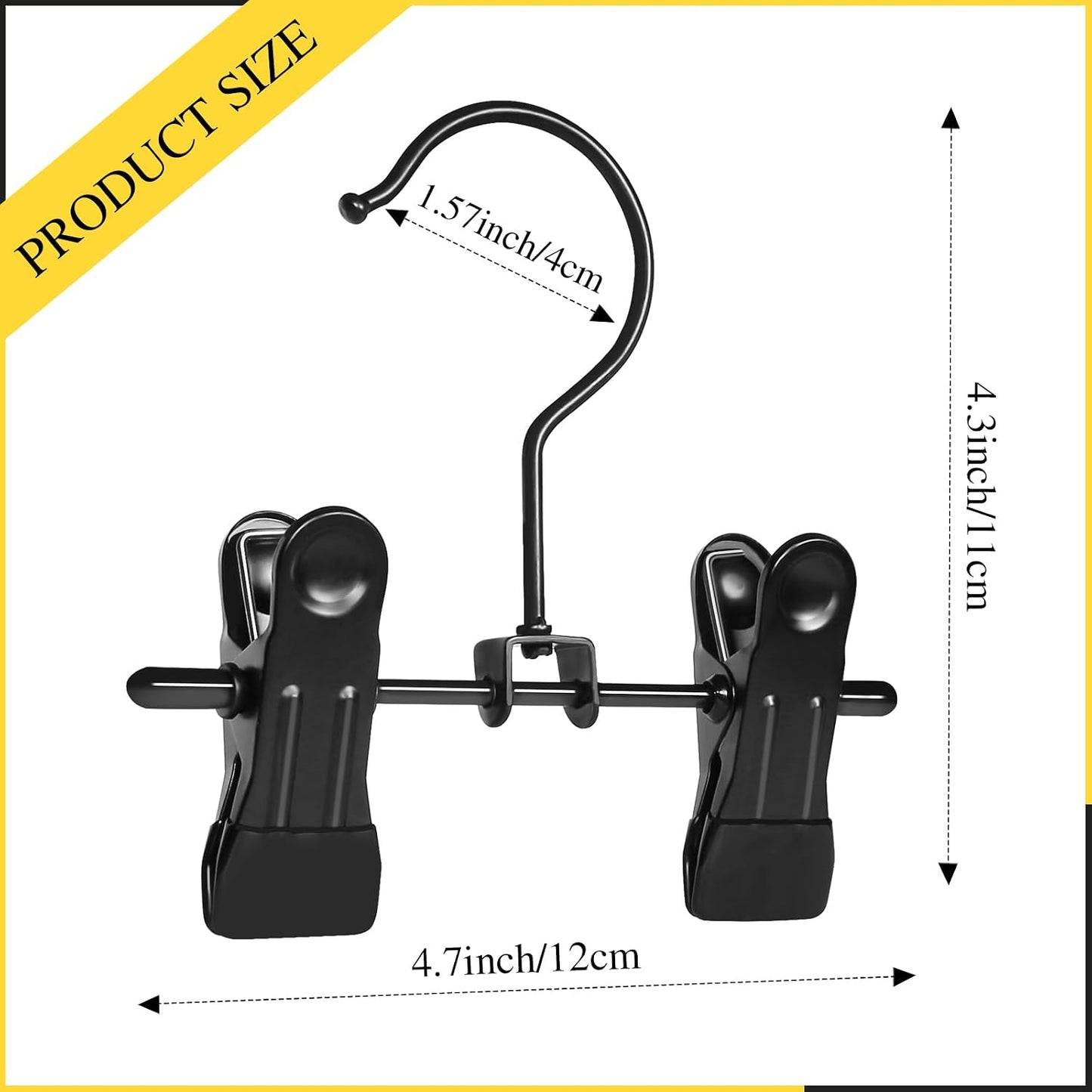 20 Pack Boot Hangers Closet Hanging Clips Laundry Hooks for Hats, Pants, Towel, Socks, Handbags, Bags, Underwear