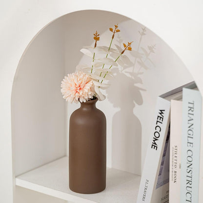 Small Ceramic Vase Set of 3, Boho Home Decor Vases for Dried Flowers,Farmhouse,Shelf,Bathroom,Centerpiece for Entryway Table Decoration Gifts