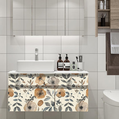 Floral Peel and Stick Wallpaper, 17.71" x 118.1" - Removable, Waterproof, Decorative Vinyl Wallpaper for Bedroom, Living Room