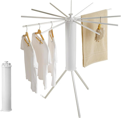 JOOM Tripod Clothes Drying Rack, Garment Rack Portable and Foldable Space Saving Laundry Drying Rack - Drying Rack Clothing Floor Folding Balcony Bedroom Household Wooden