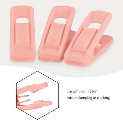Tinfol Velvet Hanger Clips, 24 Pack Black Pants Hangers Clips, Large Opening Clothes Pin, Strong Finger Flocked Clip Perfect for Use with Slim-line Clothes Velvet Hanger