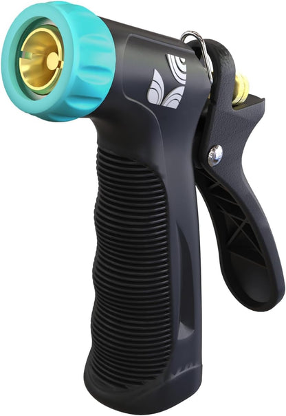 Industrial Hot/Cold Water Jet Hose Nozzle 500012 with Threaded Tip, Rear Trigger and Comfort Grip by New England Garden Tools for Cleaning Kitchens & Work Sites, Watering Plants & Yards, Washing Cars