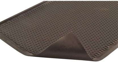 Notrax 340 Soil Guard™ Rubber Scraper Entrance Mat, Outdoor Natural Rubber Doormat for Indoor or Outdoor Heavy-Duty Use, Beveled Edges, 2' x 3', Black, 340S0023BL