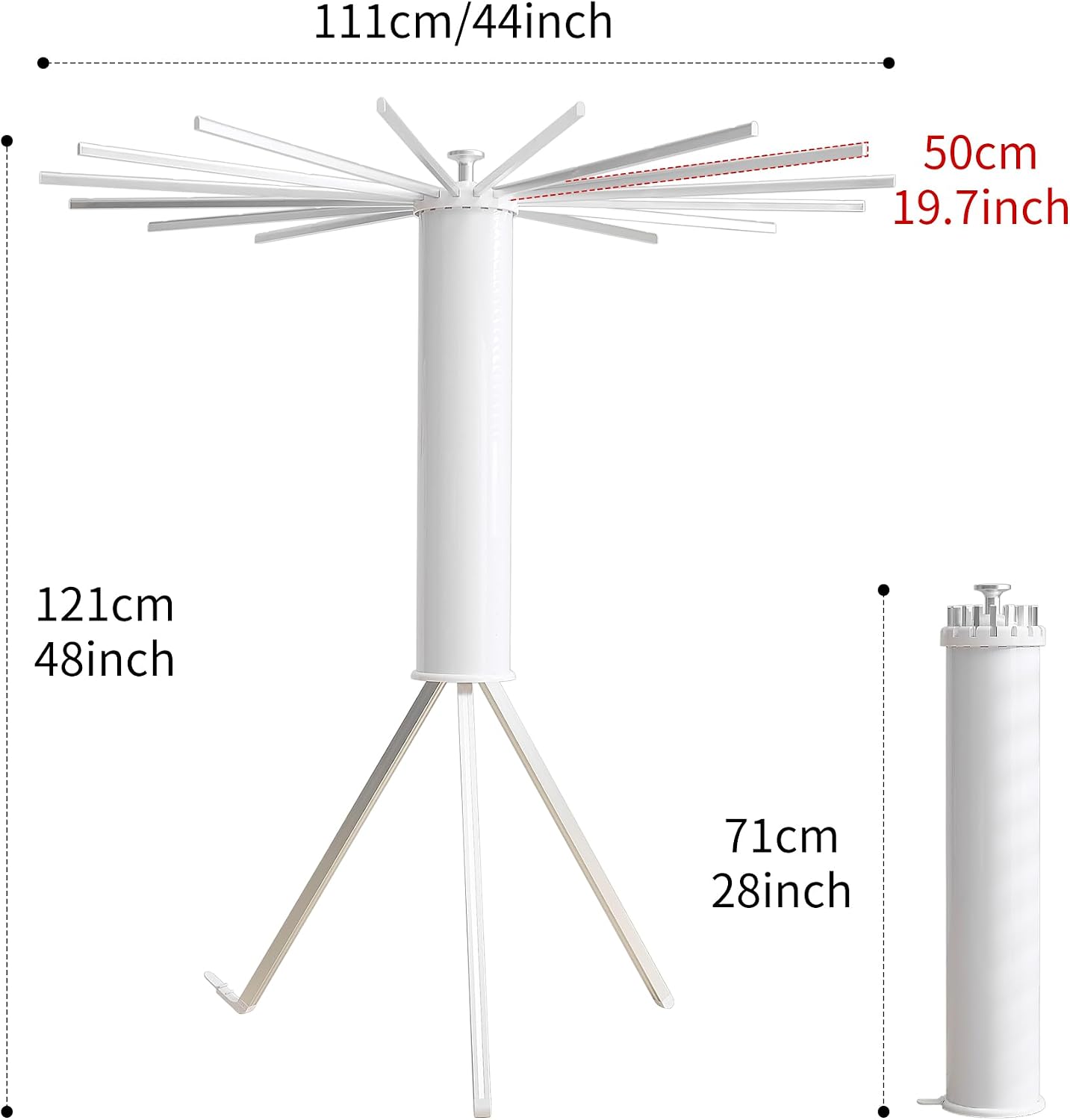 RFOUO Wall Mounted Clothes Drying Rack Tripod,Foldable Drying Rack,Wall Mounted Dryer Rack Clothing,Over The Door Drying Rack for Laundry Bedroom Household Aluminium